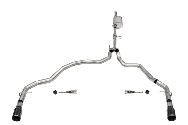 Ford F-150 Performance Exhaust - Dual Rear Exit - CORSA Performance - Sport Cat-Back - Black - `21-`25